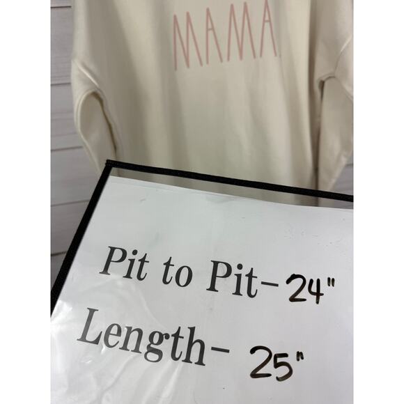 Rae Dunn MAMA crewneck‎ Fleece Lined Pullover Size Large - Picture 6 of 6
